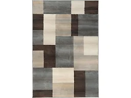 Superior Mid-Century Modern Geometric Design Area Rug, with Jute Backing, Perfect Hardwood, Tile, or Carpet Cover, Ideal for Bedroom, Kitchen, Living Room, Entryway, or Office, 7' x 9', Grey