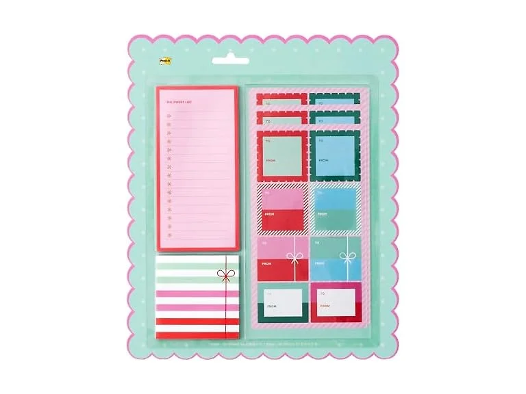 Post-it Jingle Notes Hostess, Assorted Sizes, 50 Sheet Pads