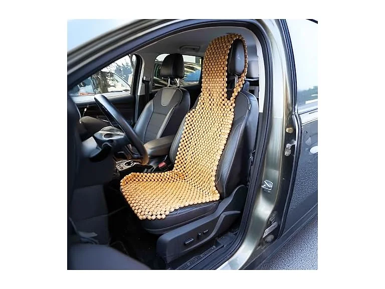 Zone Tech SE0095 Beaded Seat Cover - Natural