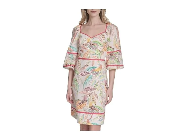 Vince Camuto Women Half Sleeve Sweetheart Dress