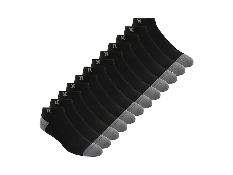 Hurley Men's 12-Pairs Low Cut Socks