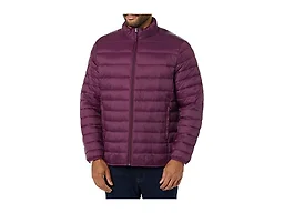 Amazon Essentials Men's Packable Lightweight Water-Resistant Puffer Jacket (Available in Big & Tall), Dark Purple, Small