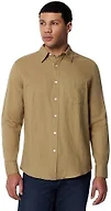 Amazon Essentials Men's Regular-Fit Long Sleeve Linen Blend Shirt, Mushroom Brown, XX-Large