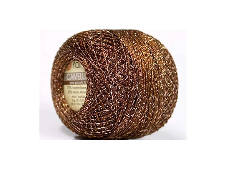 Brown Copper Silver Metallic Braid Thread