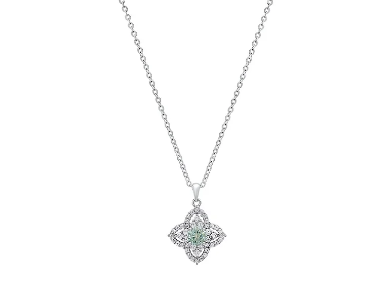 0.5 CTTW Turquoise Moissanite Necklace