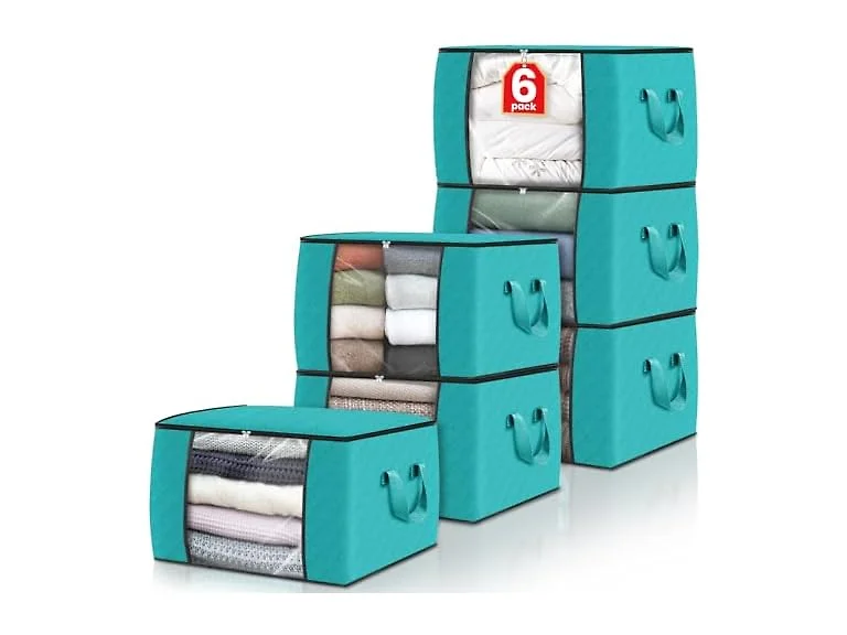 Fab totes 60L Green 6 Pack Storage Bags
