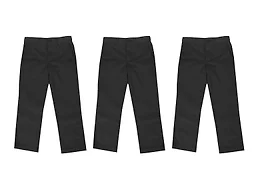 GBH WC-----(3-Pack Boy's Pants) (HCP-BK-BK-BK) / 4 4 Boys 3PK School Uniform Pants Black x3