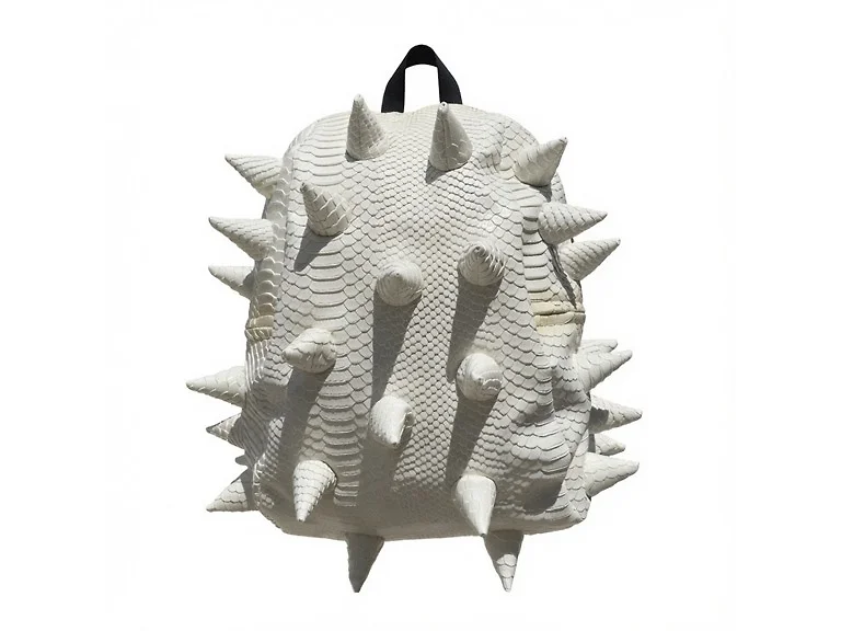 MadPax Spiked White Reptile Skin Backpack (Medium)
