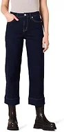 Amazon Essentials Women's High-Rise Regular-Fit Ankle-Length Wide-Leg Jeans - Discontinued Colors, Rinse Wash, 4