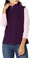 Amazon Essentials Women's Classic Fit Sleeveless Full-Zip Polar Fleece Vest, Dark Purple, XS