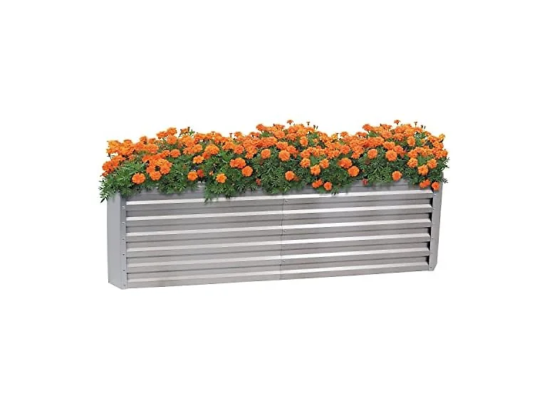 Sunnydaze 71" x 35" Metal Raised Garden Bed
