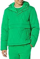 Amazon Essentials Men's Anorak Hooded Quarter-Zip Puffer Coat, Green, Medium