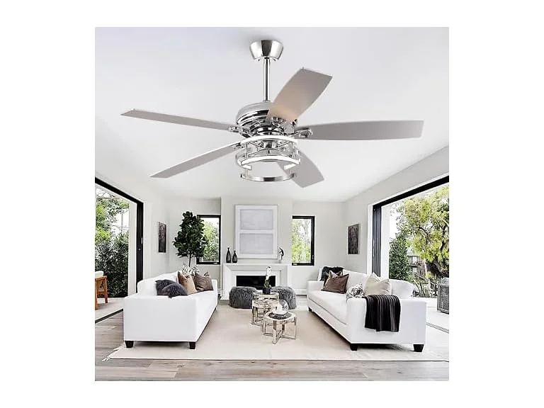 Parrot Uncle F6028CR 52 Inch Modern Chandelier Ceiling Fan