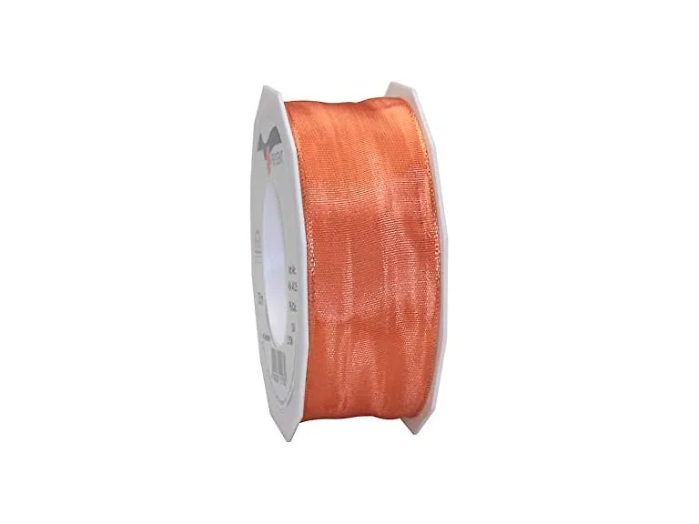 Prasent LYON Wired Taffeta Ribbon, Salmon