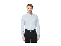 Amazon Essentials Men's Regular Fit Stretch Wrinkle Free Button Down Collar Dress Shirt, Light Blue, XX-Large