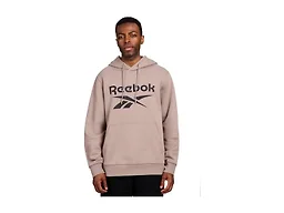 Reebok Cotton Fleece Hooded Sweatshirt, Driftwood, X-Large