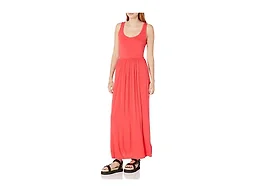 Amazon Essentials Women's Tank Waisted Maxi Long Dress with Straps (Available in Plus Size), Red, X-Small