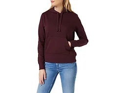 Amazon Essentials Women's Regular-Fit Midweight Fleece Pullover Hoodie with Kangaroo Pocket (Available in Plus Size), Burgundy, 1X