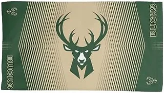 Milwaukee Bucks NBA Hussle Micro Fiber Sports Towel 24 x 42 Inches