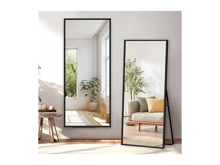 GlasFlength Full Length Mirror with Stand, 64"x21" 