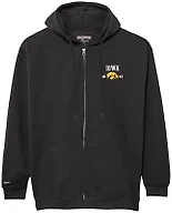 JanSport NCAA Officially Licensed Rival Full Zip Hood, Long Sleeve Unisex Hoodie, Cotton-Polyester Blend with Double-Layered Fleece Hood & Extra-Deep Front Pockets, Adjustable Drawstring Black