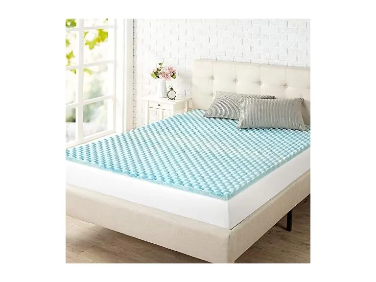 ZINUS 1.5in Swirl Gel Foam Topper Twin