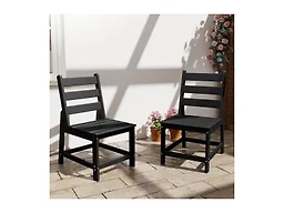 GREENVINES GV-50 Outdoor Dining Chairs set of 2 Black