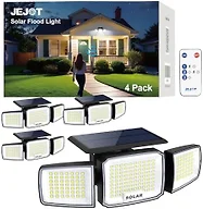 JEJOT Solar Security Light Outdoor, 3000LM Motion Sensor Flood Light