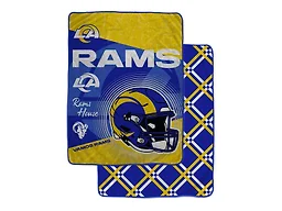 NFL Team Helmet Fleece Blanket - Los Angeles Rams