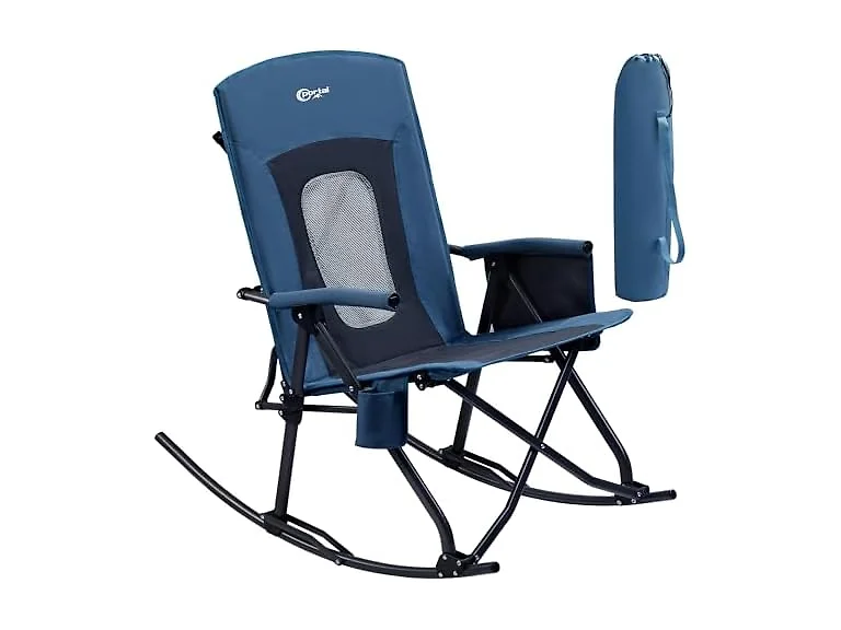 Portal Blue Oversized Rocking Camping Chair