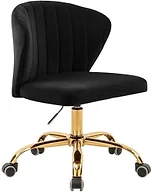 Meridian MRD-165Black Finley Velvet Upholstered Offi