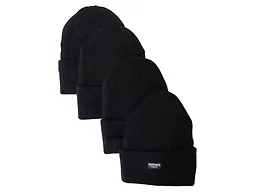 Nextex 4PKHAT-BLK {4-Pack} Unisex Fleece-Lined Winter Hat Black 