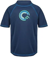 Kanu Surf Big Boys Haywire UPF 50+ Sun Protective Rashguard Swim Shirt, Banzai Navy, Medium (10)