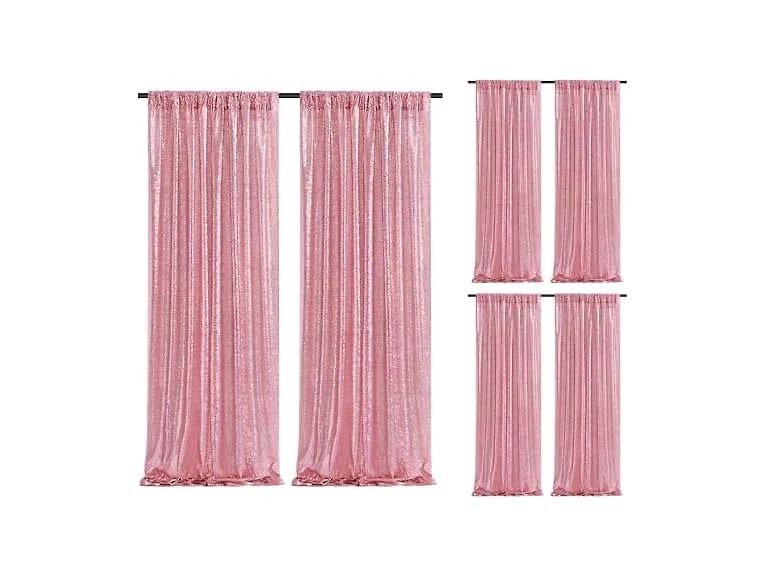 SoarDream Blush Pink Sequin Backdrop 6 Panels
