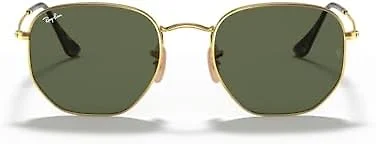 Ray-Ban RB3548N 001 54 54-21-145 Ray-Ban RB3548N Hexagonal Flat Lens Sunglasses Gold/Green Gradient