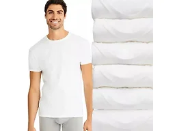 Hanes MQ-6-HNS-CRW-S S 6Pk Hanes Crew Neck T-Shirt 