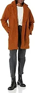 Amazon Essentials Women's Teddy Bear Fleece Oversized-Fit Lapel Jacket, Caramel, Large