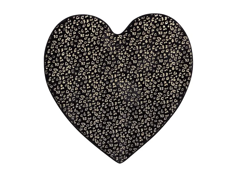 Juicy Couture Leopard Heart Rug Black
