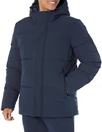 Amazon Essentials Men's Mid-Length Hooded Puffer Coat (Available in Big & Tall), Navy, 5X-Large Big