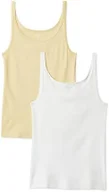 Amazon Essentials Women's Slim-Fit Thin Strap Tank, Pack of 2, Pack of 2, Pastel Yellow/White, X-Large