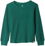 GAP Boys' Long Sleeve Thermal Crewneck, Balsam Tree, 18-24 Months