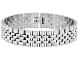 Blackjack Jewelry S-BJB232W Brushed Stainless Steel  Link Bracelet Silver 