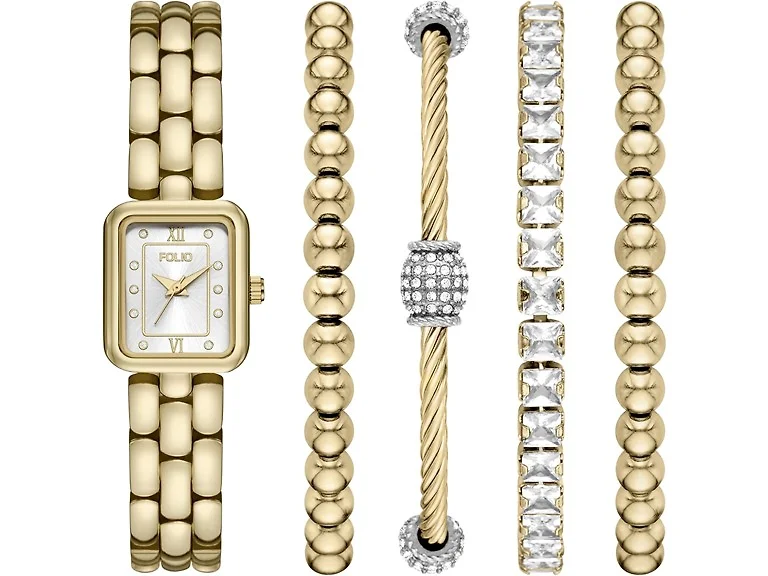 Folio Women's Ladies' Three-Hand Gold-Tone Watch
