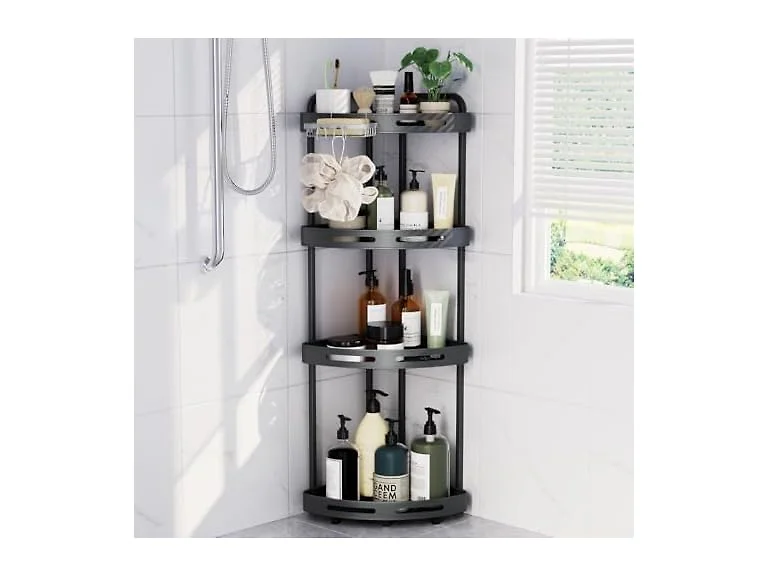 Binecer Corner Shower Caddy Stand, 4 Tier