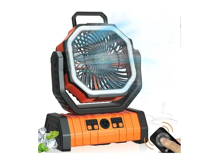 AVVCRMYIUY GAR-44 Table Fan with Light 20000mAh