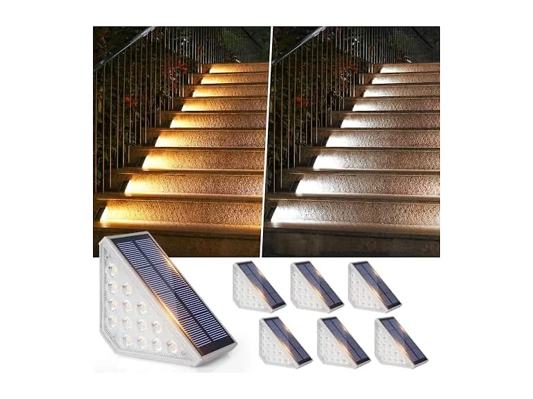 Bosceos Solar Stair Lights for Outside