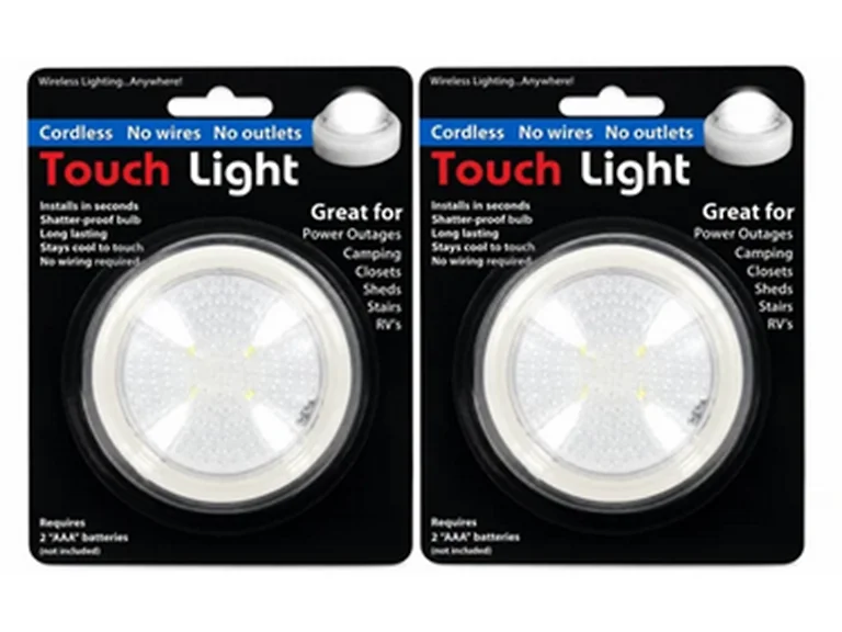 2-Pack Compact Touch Lights – Battery-Operated Tap LED