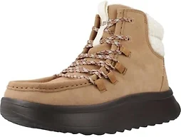 Hey Dude Womens Shoes, Wendy Peak Apres Suede Cozy, Chestnut/Black, 41