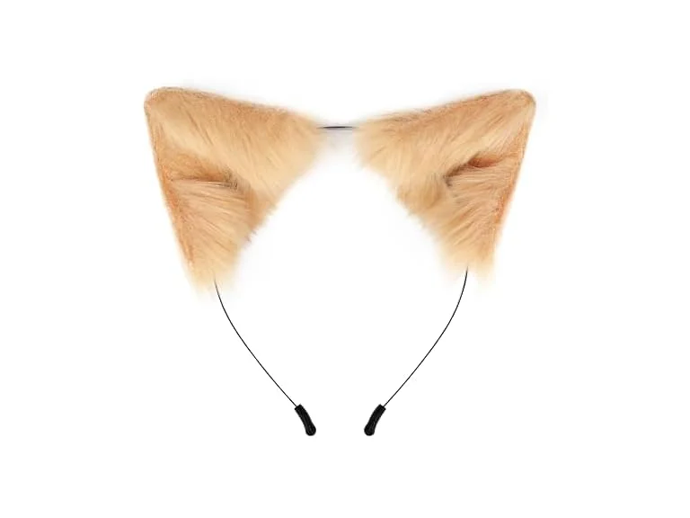 QinRuan (OS) Cat Fox Faux Fur Ears Headband Hoop