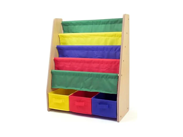 Humble Crew 4-Tier Kids Bookshelf 3 Bins